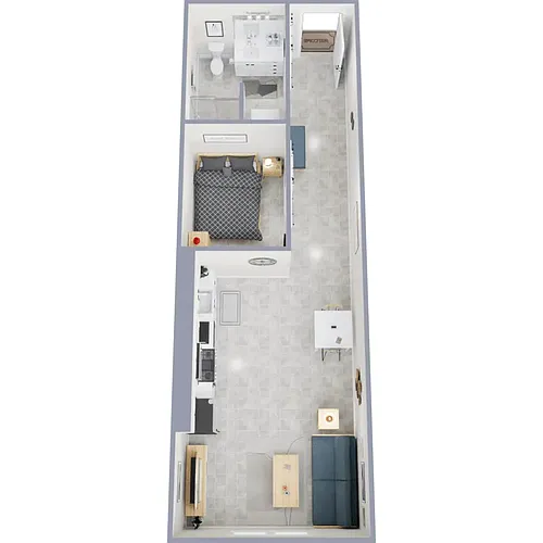 Floor plan Industrial Flat Alcove