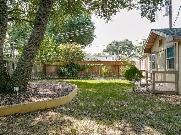 Shady Backyard with shed