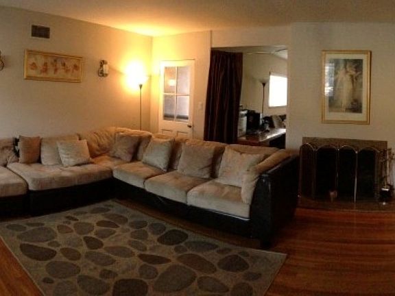 Living Room With Fireplace