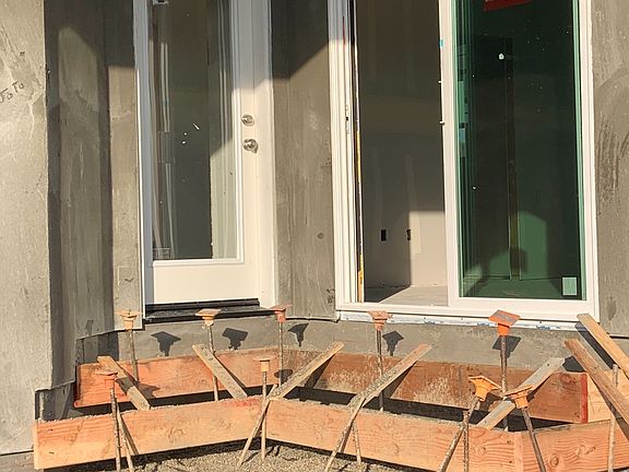 Back patio soon to be steps