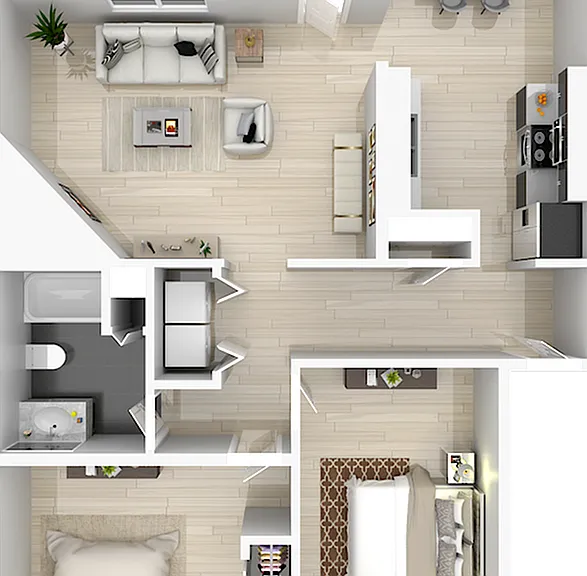 2 Bedroom x 1 Bathroom 2 Bedroom x 1 Bathroom