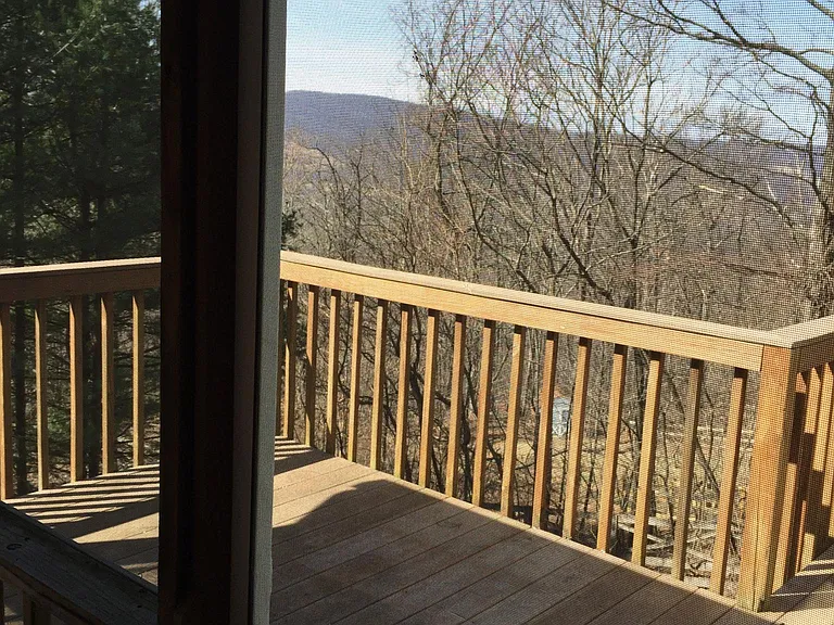 From just inside the upper level screened in porch