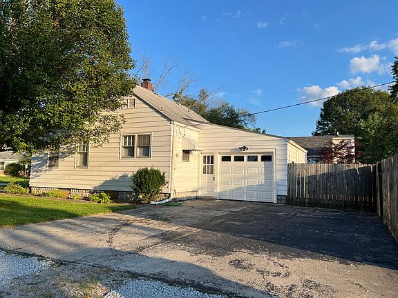 Driveway and entrance to garage