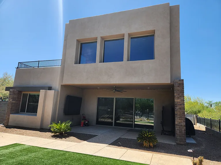 Back Patio and low maintenance yard