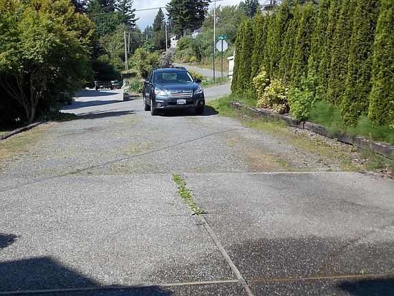 long level spacious driveway