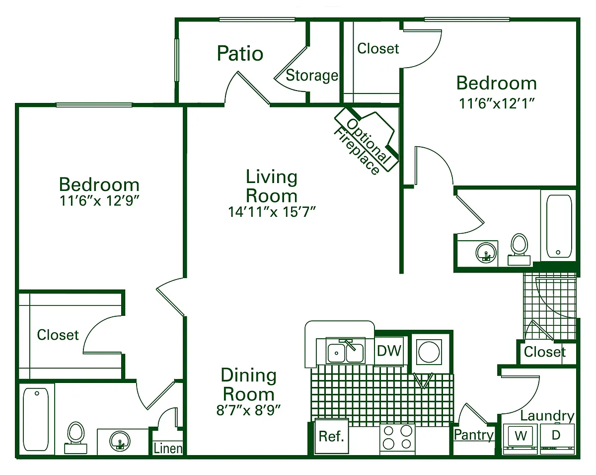 Floor plan 2B