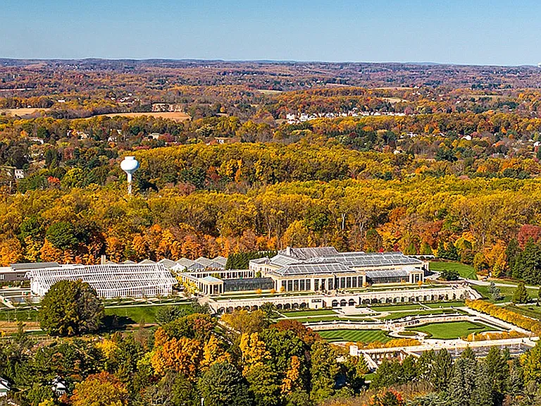 Experience the breathtaking beauty of this estate nestled in nature's autumn palette.