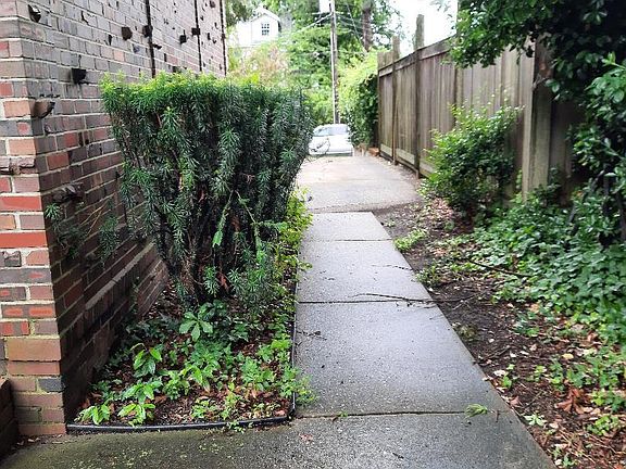 Side walkway to entrance