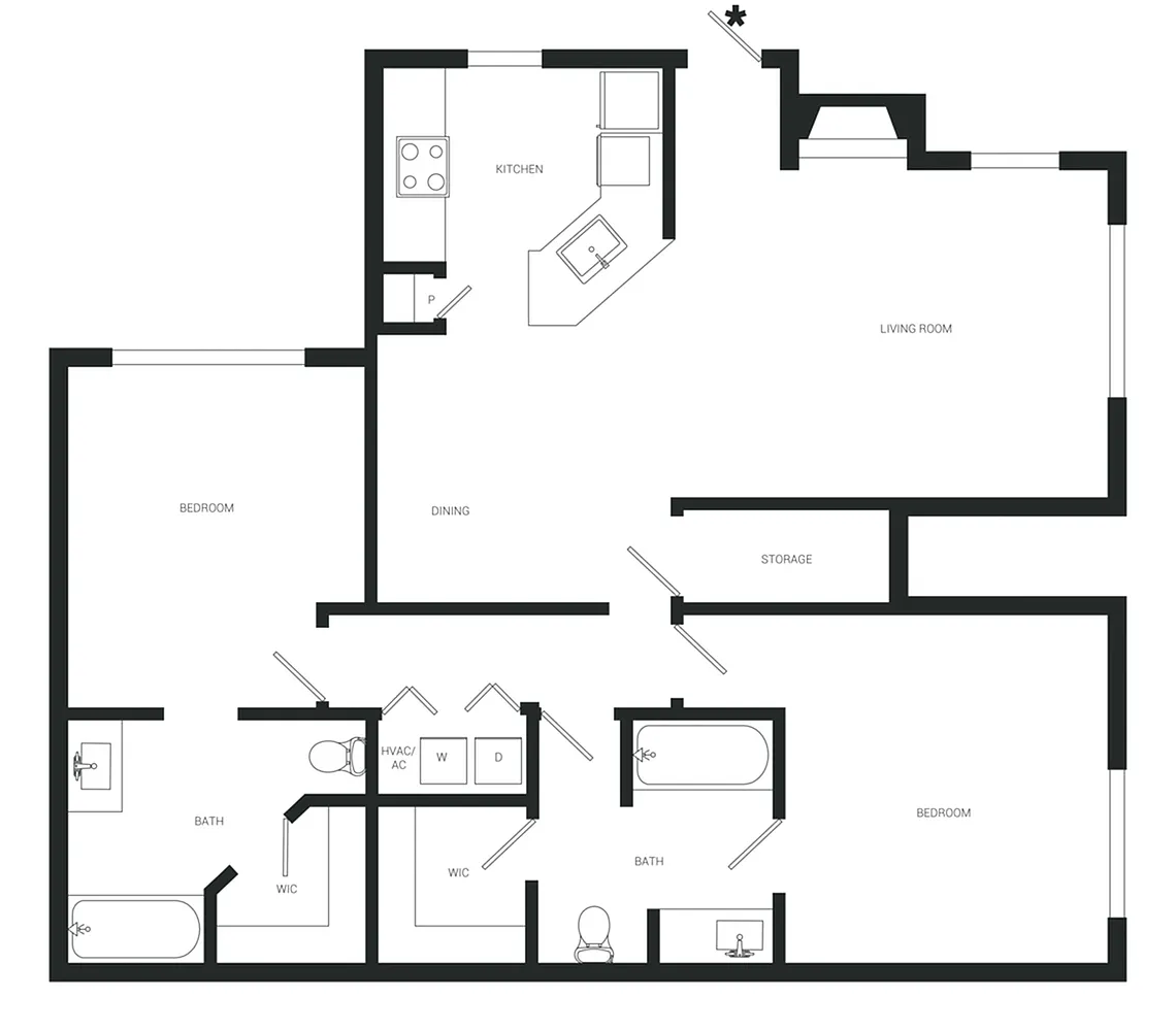 Floor plan B1C