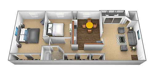 Floor plan 2 Bedrooms 1 Bath