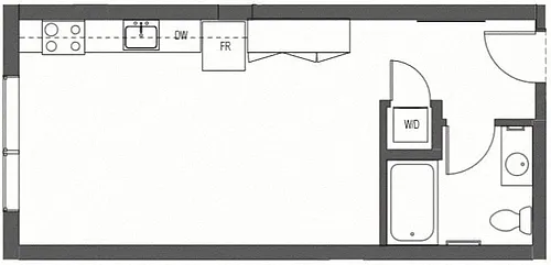 Floor plan Studio - MFTE S1m