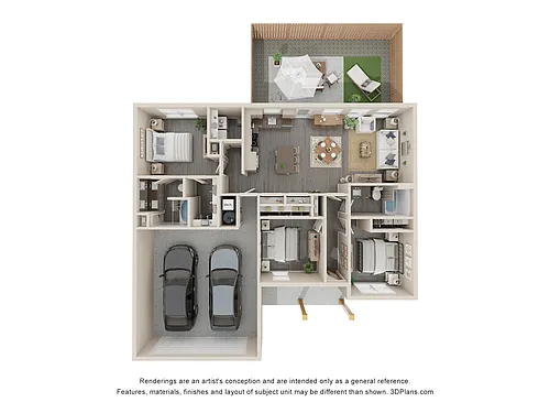 Floor plan The Chestnut 3x2
