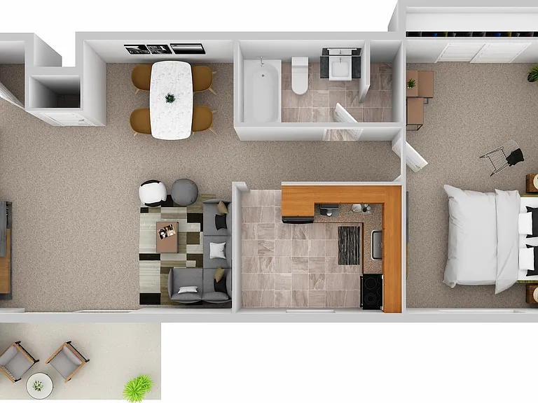 1 Bedroom 1 Bedroom
