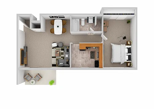 Floor plan 1 Bedroom