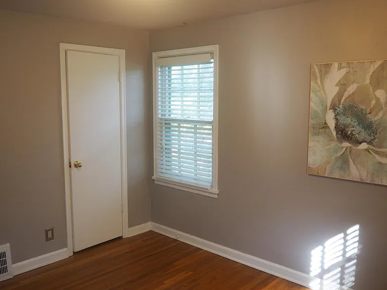 Master bedroom with two closets.