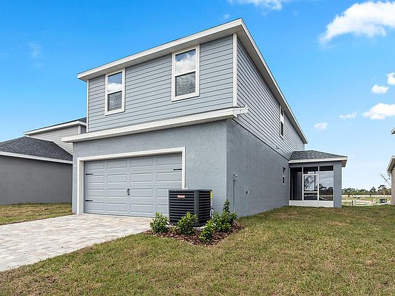 The Brynn bungalow includes an attached 2-car garage, located at the rear of the home.