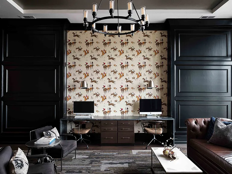 Shared workspace and lounge area