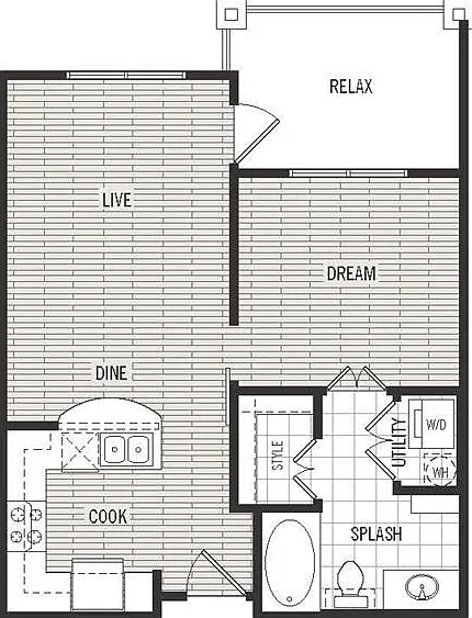 Dalian Monterrey Village - A1 - 1 Beds - 1 Baths - 594 Sq. ft.