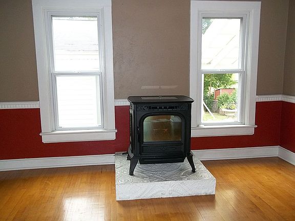 pellet stove in family room