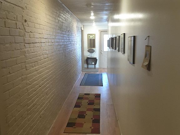 Entrance hallway to this historic building on the river.