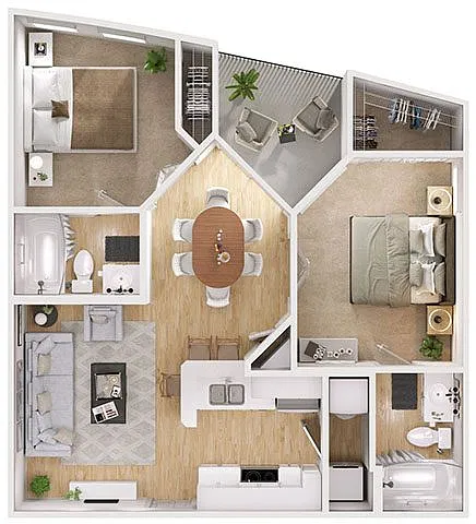 Floor plan B2A-D