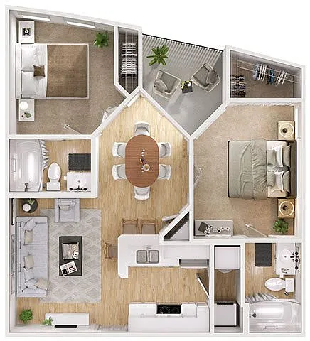 Floor plan B2A-D