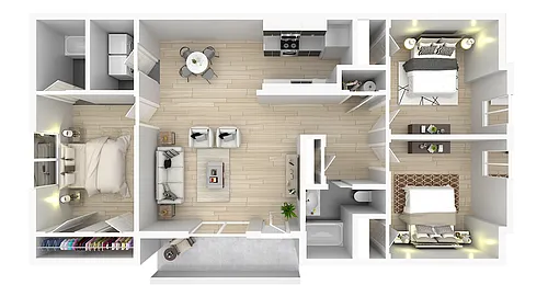 Floor plan The Belmont - 3 Bedroom 2 Bath