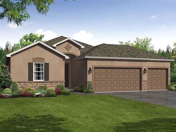 Sweetwater 3-car home exterior French Country elevation