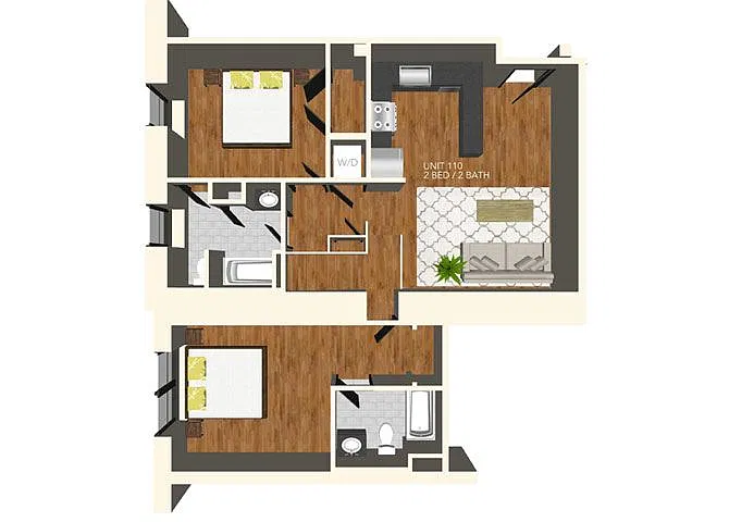 Floor plan Garbers Gables 110