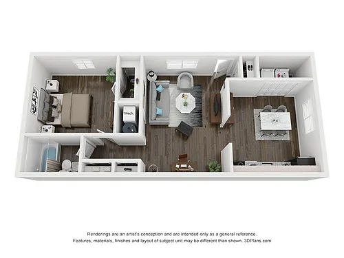 Floor plan 1X1 Duplex