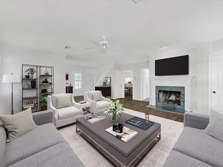 Living Room with Rendered furniture