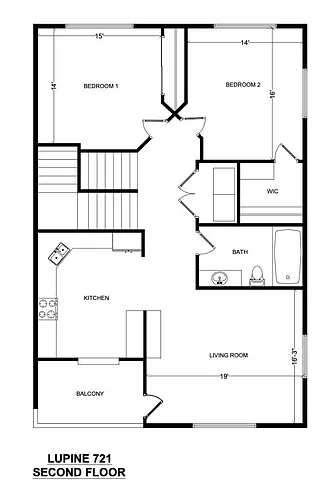 Floor plan 4x2B