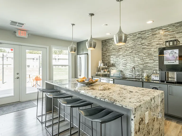 Clubhouse Kitchen at Hawthorne at Lily Flagg in Huntsville, AL