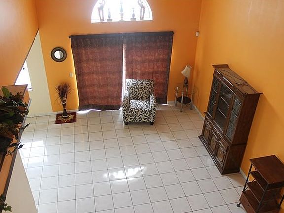 View from upstairs to living room