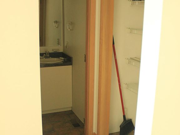 Powder room and pantry on the top floor