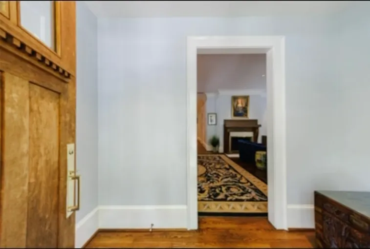 View from front door entrance, mudroom area when you walk in, includes a coat closet and plenty of space for shoes, etc