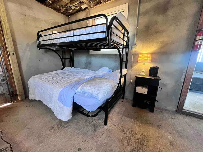 Rustic downstairs sleeps up to four