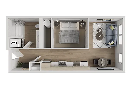 Floor plan Open 1A