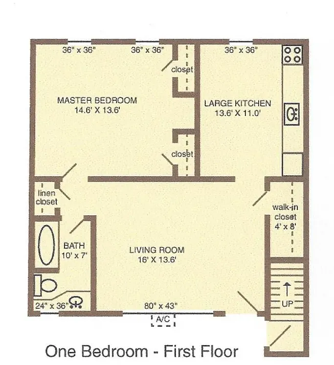 Floor plan 1 Bedroom