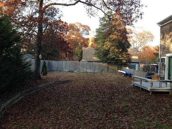 Fenced in backyard.