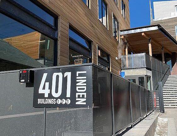 Secure entrance from Linden Street