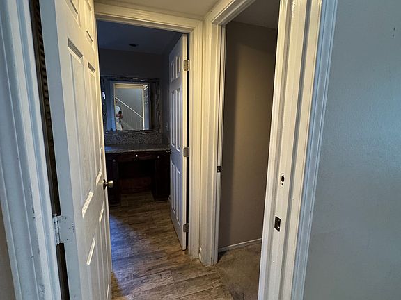 Downstairs with its own bathroom and linen closet.