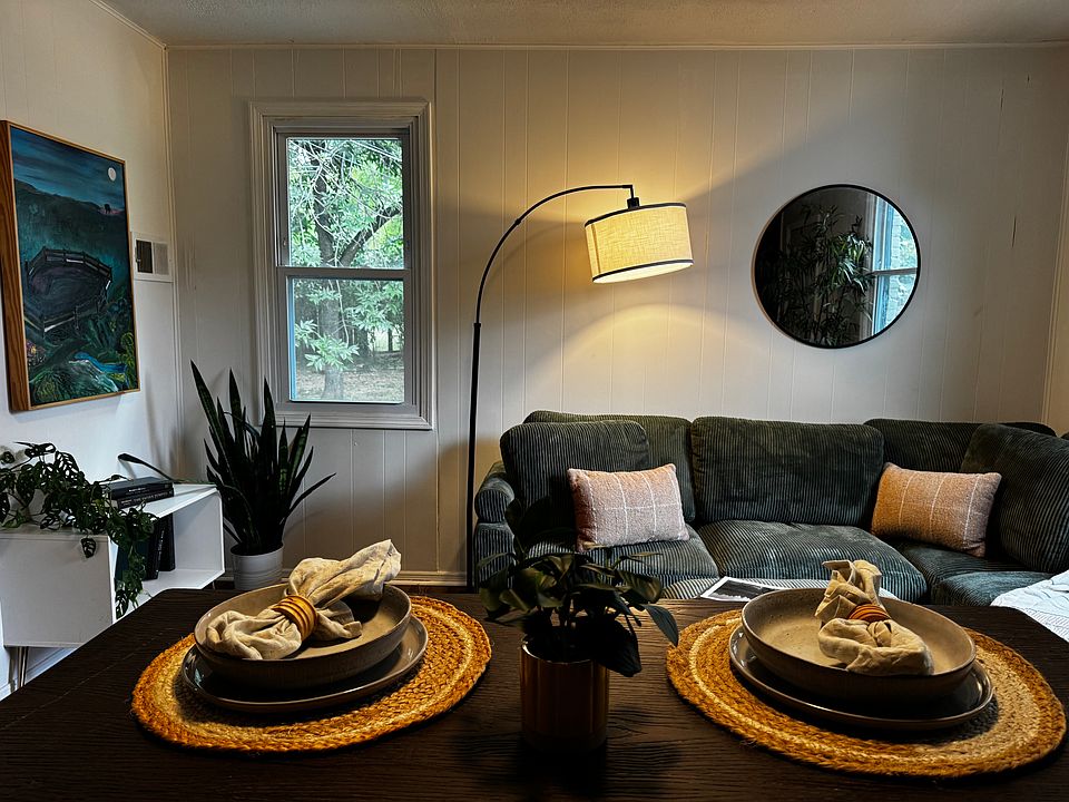 Open living area and kitchen.