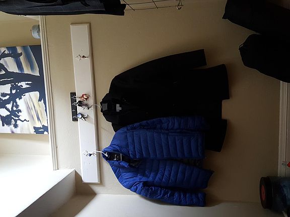 entryway storage and coat hook