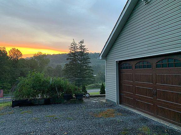 Garage and raised gardens