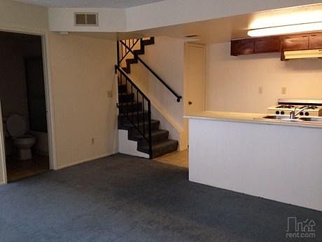 Kitchen view from living room area
