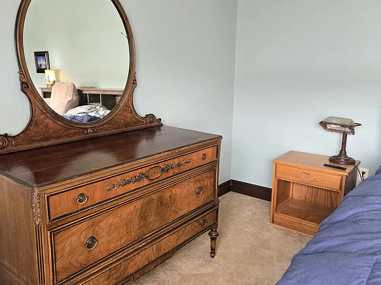 Antique dresser in master bedroom