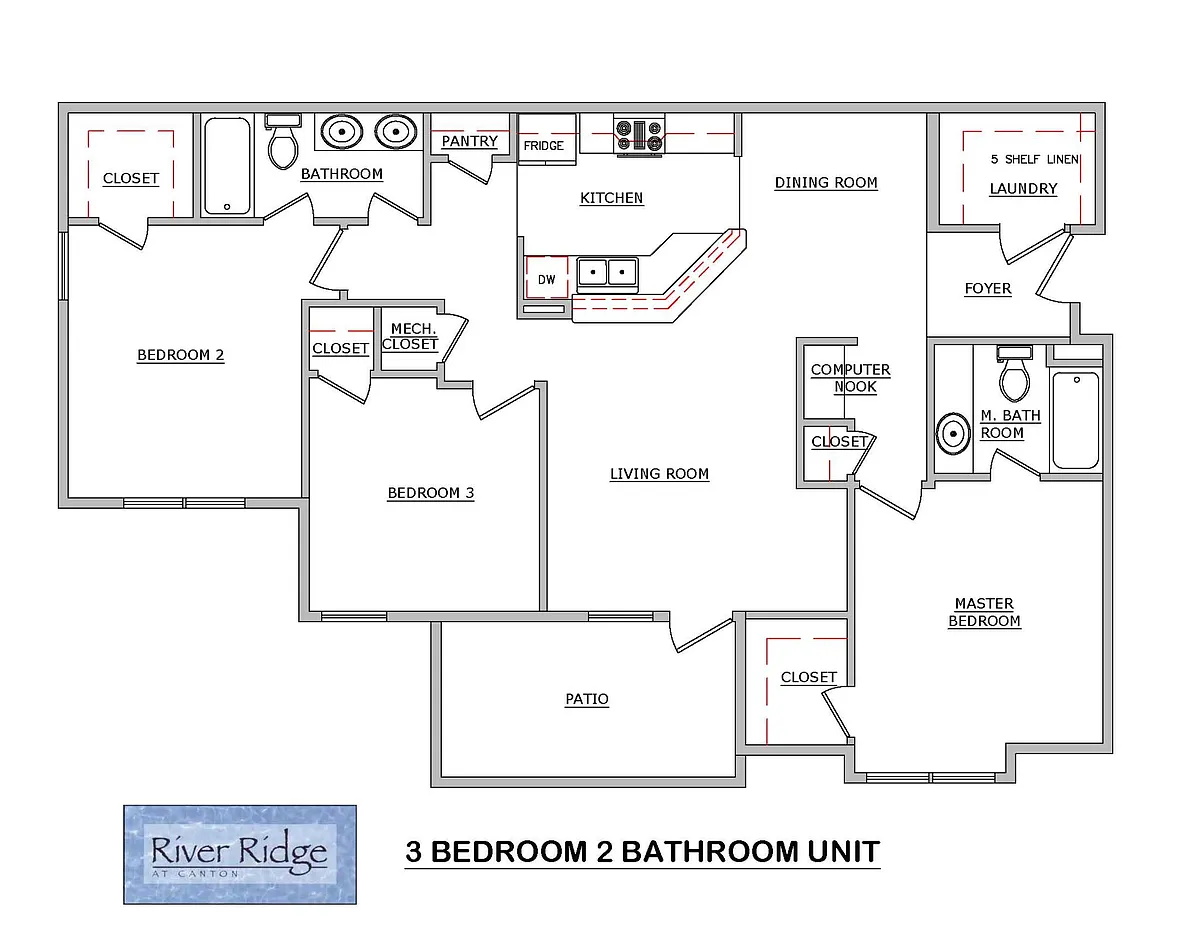 Floor plan Three Bedroom