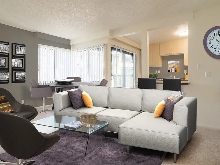 Classic Package I living room with carpet (select homes)