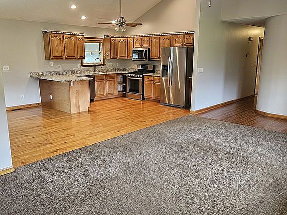 living room and kitchen